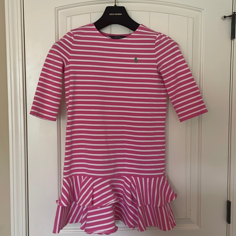 Girls pink polo dress like new never worn
